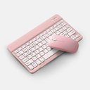Ver imagem 1 de Teclado sem Fio Bluetooth Recarregável com Mouse - Rosa