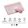 Teclado sem Fio Bluetooth Recarregável com Mouse - Rosa - 7