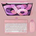 Ver imagem 2 de Teclado sem Fio Bluetooth Recarregável com Mouse - Rosa