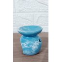 Ver imagem 3 de Difusor Aromatizador Recho Ceramica Azul Aromaterapia 8 Cm