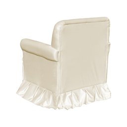 Poltrona Amamentação com Balanço + Puff Laura Veludo Bege - 3