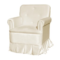 Poltrona Amamentação com Balanço + Puff Laura Veludo Bege - 2