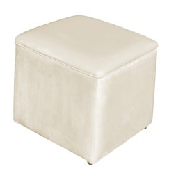 Poltrona Amamentação com Balanço + Puff Laura Veludo Bege - 5