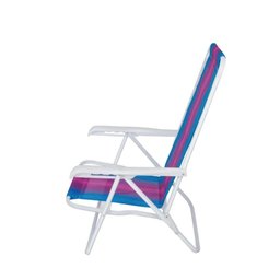 Cadeira de Praia Reclinavel com 4 Posições Azul e Roxo - Mor - 3
