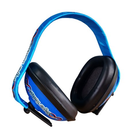 Abafador Sons Super Autistas Azul 12 Db Arco Azul + Quebra-cabeça Bola Emoções