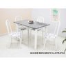 Base De Mesa De Jantar Pés De Mesa P/ Tampos De Vidro Granito Madeira 1,20 Munique Ql Texturizado - 5