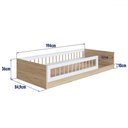 Ver imagem 4 de Cama Montessoriana Solteiro Affetto Aveiro Oak/branco - Completa Móveis