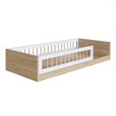 Ver imagem 3 de Cama Montessoriana Solteiro Affetto Aveiro Oak/branco - Completa Móveis