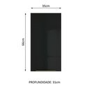 Ver imagem 5 de Armário Aéreo Madesa Lux 35cm 1 Porta Branco Preto
