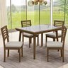 CONJUNTO SALA DE JANTAR PAMELA 115 IMBUIA + CINZA C/4 CADEIRAS MARCELA caede - 1