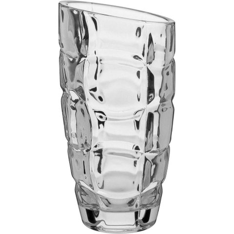 Vaso Decorativo Cachepô 19x9x9cm Vidro Transparente