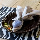 Ver imagem 1 de Kit Jogo Americano para 6 Lugares Mesa Posta Zebra 52x36cm