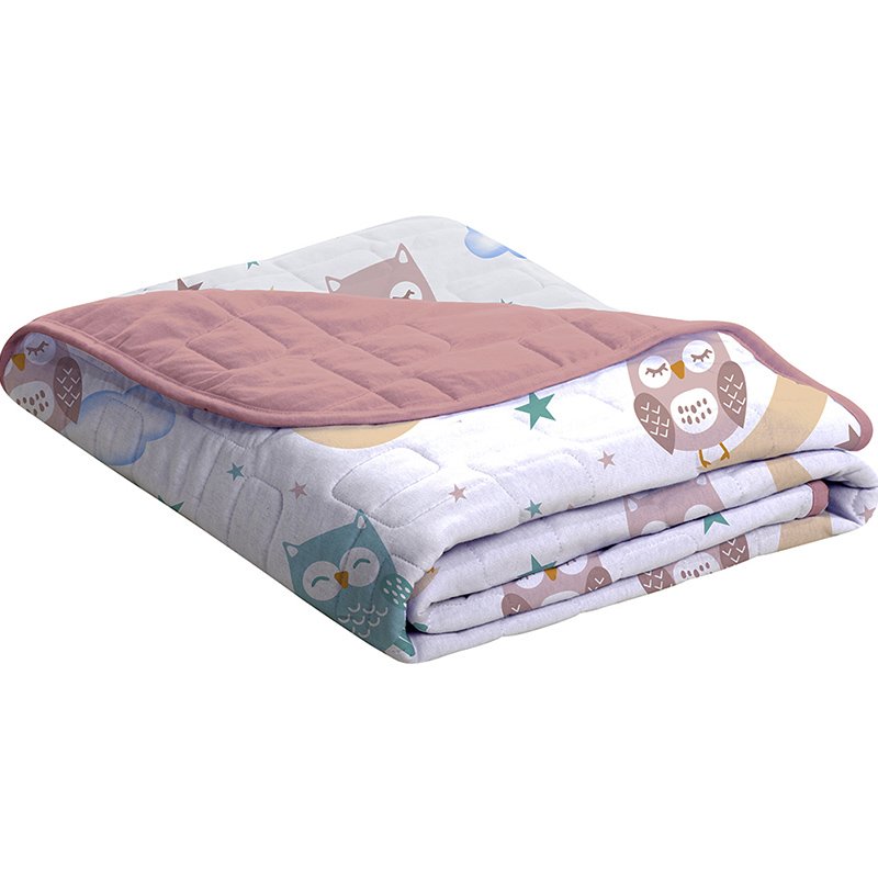 Cobre Leito Tecebem Baby Malha Estampado Isa 85cm X 145m Rosa Kinder - 1