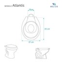 Ver imagem 3 de Assento Sanitário Laqueado Soft Close Atlantis Branco para Vaso Belize
