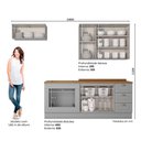 Ver imagem 4 de Cozinha Compacta com Balcão Forno de Embutir Amy Casa 812 Cinza