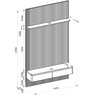 Painel para Tv 60 Polegadas com Led Ripado Modular - 3