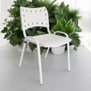 Ver imagem 1 de Cadeira Iso para Escola Escritório Comércio Branca Base Branca