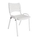 Ver imagem 3 de Cadeira Iso para Escola Escritório Comércio Branca Base Branca