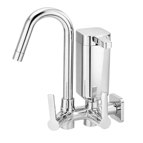 Torneira Cozinha de Filtro Quadrada Bica Móvel ABS Cromado