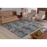 Tapete para Sala e Quarto 2,40m Cinza Peludo Antiderrapante - 1
