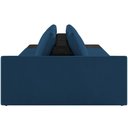 Ver imagem 2 de Sofá Ilha Modular para Sala 312cm com Puff Dublin K01 Veludo Azul Marinho e Sintético Preto - Lyam