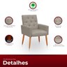 Poltrona para Sala Reforçada Confortável Íris Suede - 3
