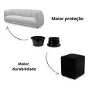Ver imagem 5 de 16 Pés Sapata para Móveis Plástico Preto 2cm - Sofá, Puffs, Poltranas e Outros