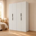 Ver imagem 1 de Guarda Roupa Casal Modulado Versa em MDF 4 Portas com 4 Cabideiros e 2 Prateleiras