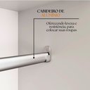 Ver imagem 5 de Guarda Roupa Casal Modulado Versa em MDF 4 Portas com 4 Cabideiros e 2 Prateleiras