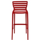Ver imagem 5 de Kit 4 Banquetas Cadeiras Altas Tramontina Plástico Resistente até 182kg Sofia Summa Vermelho