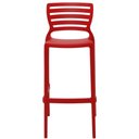 Ver imagem 7 de Kit 4 Banquetas Cadeiras Altas Tramontina Plástico Resistente até 182kg Sofia Summa Vermelho