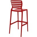 Ver imagem 3 de Kit 4 Banquetas Cadeiras Altas Tramontina Plástico Resistente até 182kg Sofia Summa Vermelho