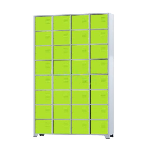 Armário Roupeiro De Aço Para Vestiário 32 Portas Locker Verde