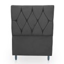 Ver imagem 1 de Cabeceira Estofada para Cama de Solteiro 90 Athena Suede