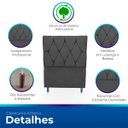 Ver imagem 3 de Cabeceira Estofada para Cama de Solteiro 90 Athena Suede
