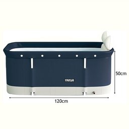 Banheira Dobrável Retangular Com Acessorios Azul Crioterapia VG+ - 4