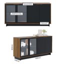 Ver imagem 2 de Kit com Cristaleira Led e Buffet Aparador Porta Vidro Preto Colibri