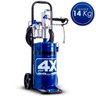 BOMBA PROPULSORA PNEUMATICA DE GRAXA JHF 4X 14 KG C/CARRINHO 854732 - 1