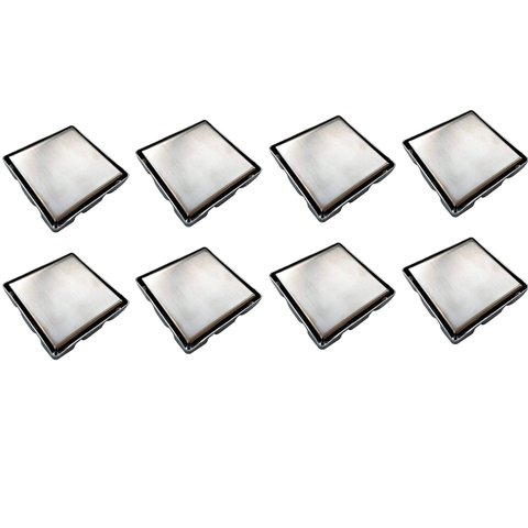 Ralo Oculto 15x15 Aço Inox Kit 8 Uni Discreto Anti Odor Lavanderia Banheiro Lavabo Limpeza Cozinha C