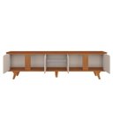 Ver imagem 3 de Rack Bancada Roma 217cm Cedro/Off White para TV até 60” - Casa D Cedro/Off White