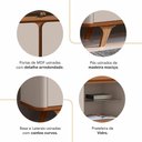 Ver imagem 4 de Rack Bancada Roma 217cm Cedro/Off White para TV até 60” - Casa D Cedro/Off White