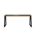 Ver imagem 2 de Mesa Escrivaninha para Escritório X com Pés Metal 160cm Industrial Executive Nogal e Preto Marrom