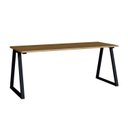 Ver imagem 4 de Mesa Escrivaninha para Escritório X com Pés Metal 160cm Industrial Executive Nogal e Preto Marrom