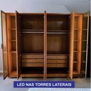Ver imagem 6 de Guarda Roupa Casal Prime 6 Portas com LED com Cômoda San Marino 8 Gavetas Cinamomo Off White Leifer