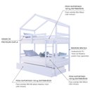 Ver imagem 4 de Treliche Solteiro Casinha Madeira Maciça Branco Megamobilia