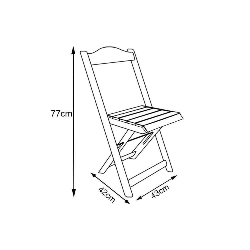 Cadeira de Madeira Dobrável Verde - 3