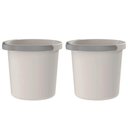 Ver imagem 1 de Kit 2 Baldes 8,5l Bico Direcionador e Alça Anatômica Flow Bege ou Limpeza Lavanderia