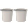 Kit 2 Baldes 8,5l Bico Direcionador e Alça Anatômica Flow Bege ou Limpeza Lavanderia - 1