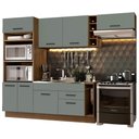 Ver imagem 3 de Armário de Cozinha Completa 290cm Rustic/Cinza Agata Madesa 02