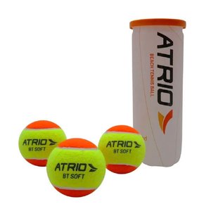 Kit 3 Bolas de Beach Tennis Itf Soft Atrio - Es446 Tamanho Unico Cor Amarelo